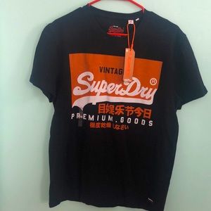 Superdry Men’s Black Cotton T- Shirt